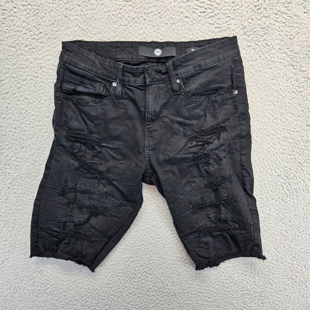 Jordan Craig Denim‎ Shorts Mens Size 30 Black Rebel Moto Twill Short